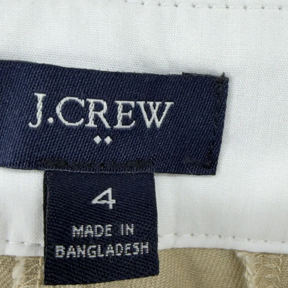 J Crew Classic Chino Shorts Women Size 4 Beige Casual NEW